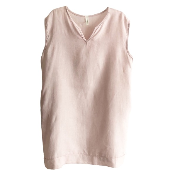 My Luna Italian Pale Pink Linen Sleeveless Dress XL - Picture 4 of 6